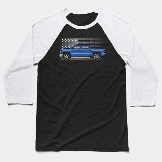 Blue Crew Cab Baseball T-Shirt by JRCustoms44